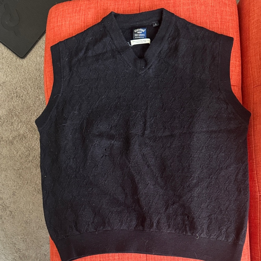 Callaway V-Neck Black Sweater Vest